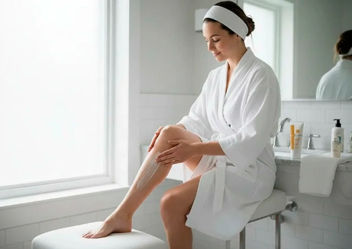 Cura pelle dopo epilazione laser alexandrite: applicazione crema lenitiva domiciliare Applicazione crema lenitiva dopo epilazione laser, routine cura pelle post-procedura
