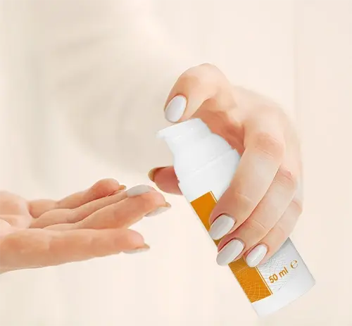 Epicalm cream on the hand