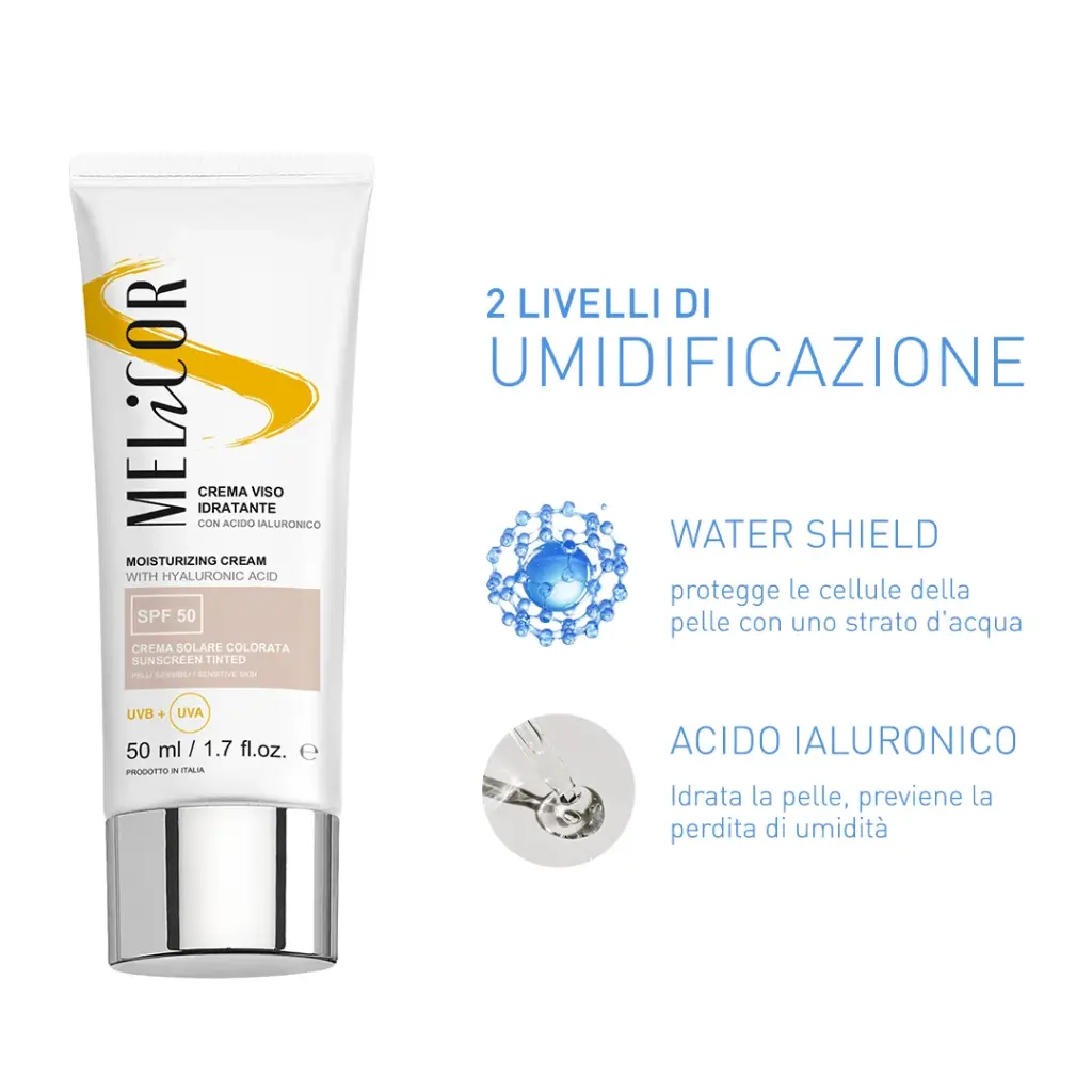 SPF 50 2 liveli di umidificazione