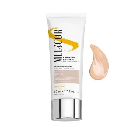 [44008] Getönte SPF‑50 Feuchtigkeitscreme für das Gesicht mit Hyaluronsäure